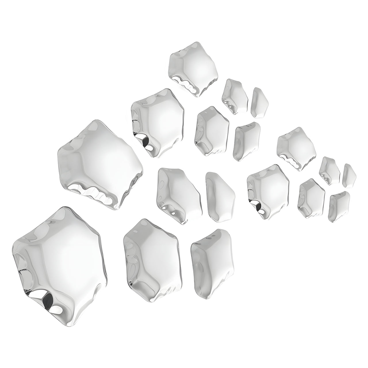 Kamyki Wall Hanger: 18 + Inox Polished