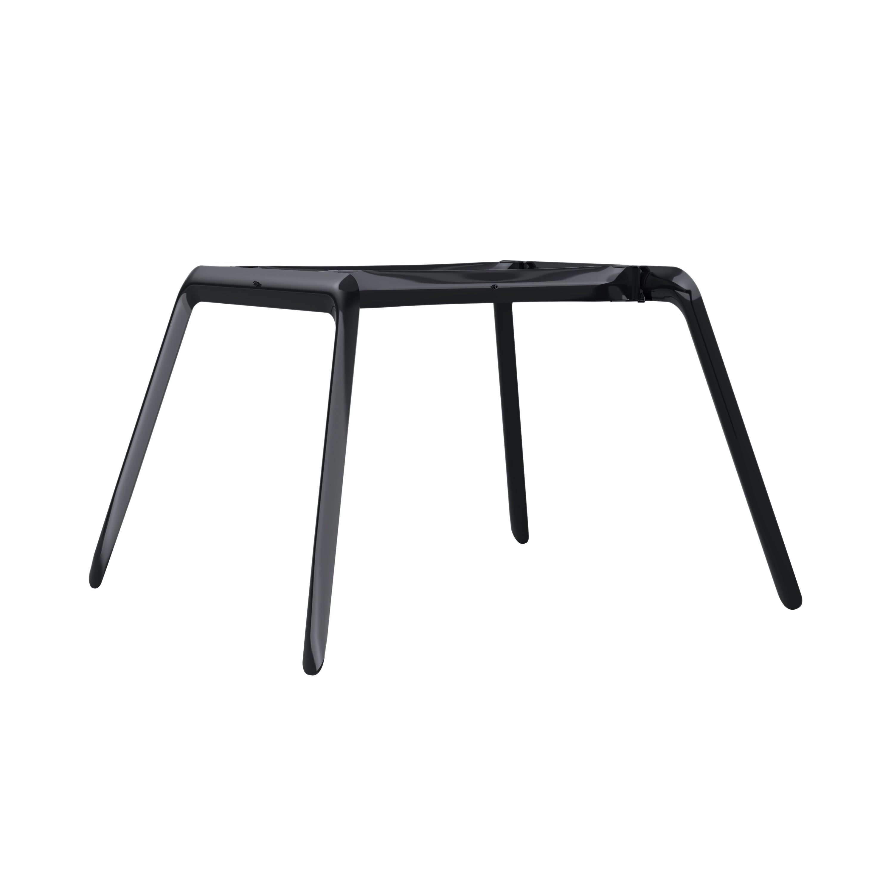 Koziol Table Frame: Black Glossy Matt Steel