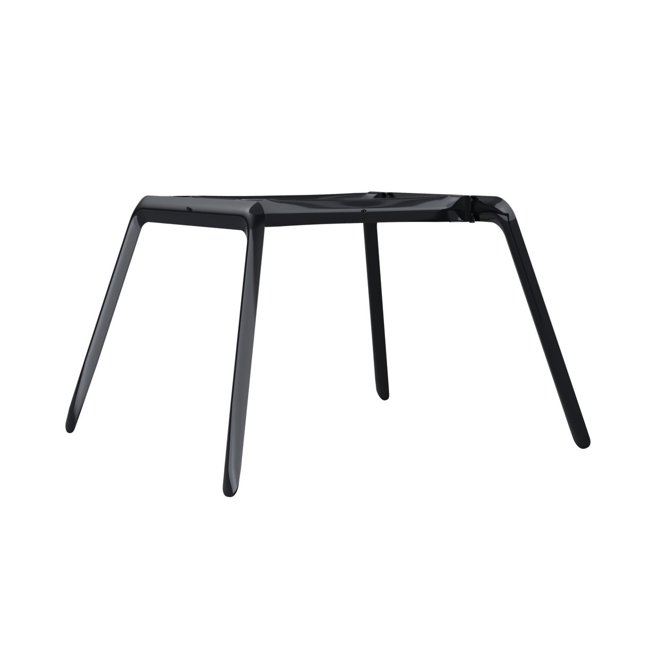 Koziol Table Frame: Black Glossy Matt Steel