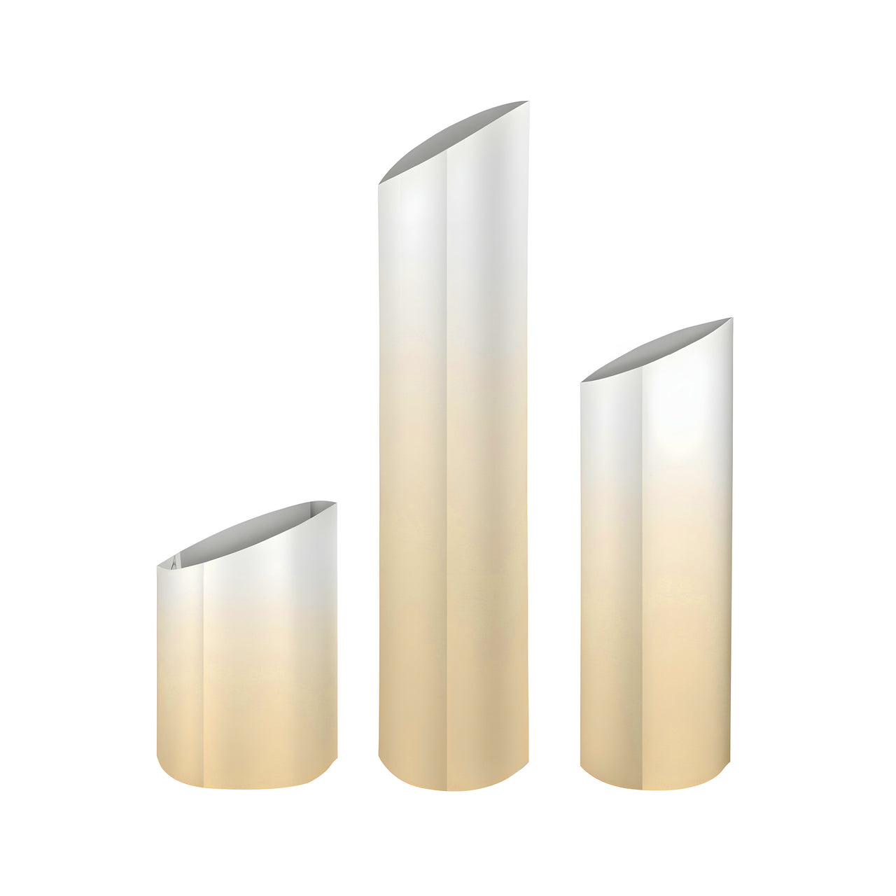 Parova Vase: Set of 3 + Large + Flamed Gold
