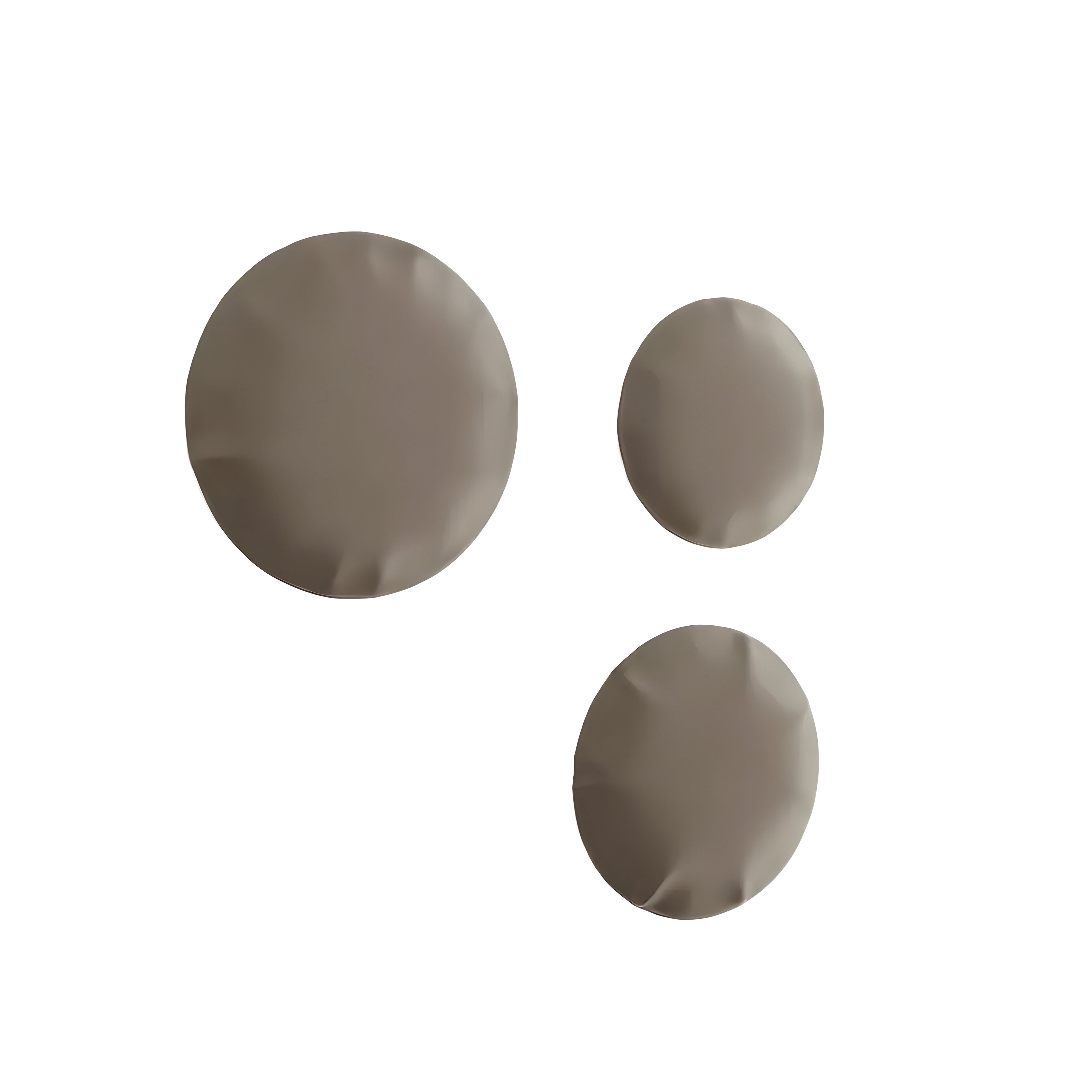 Pin Wall Hanger: Set + 3 + Beige Grey Matt Steel