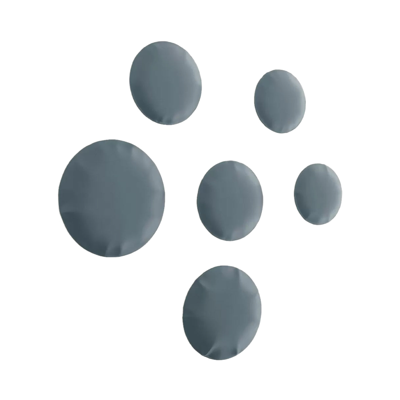 Pin Wall Hanger: Set + 6 + Blue Grey Matt Steel
