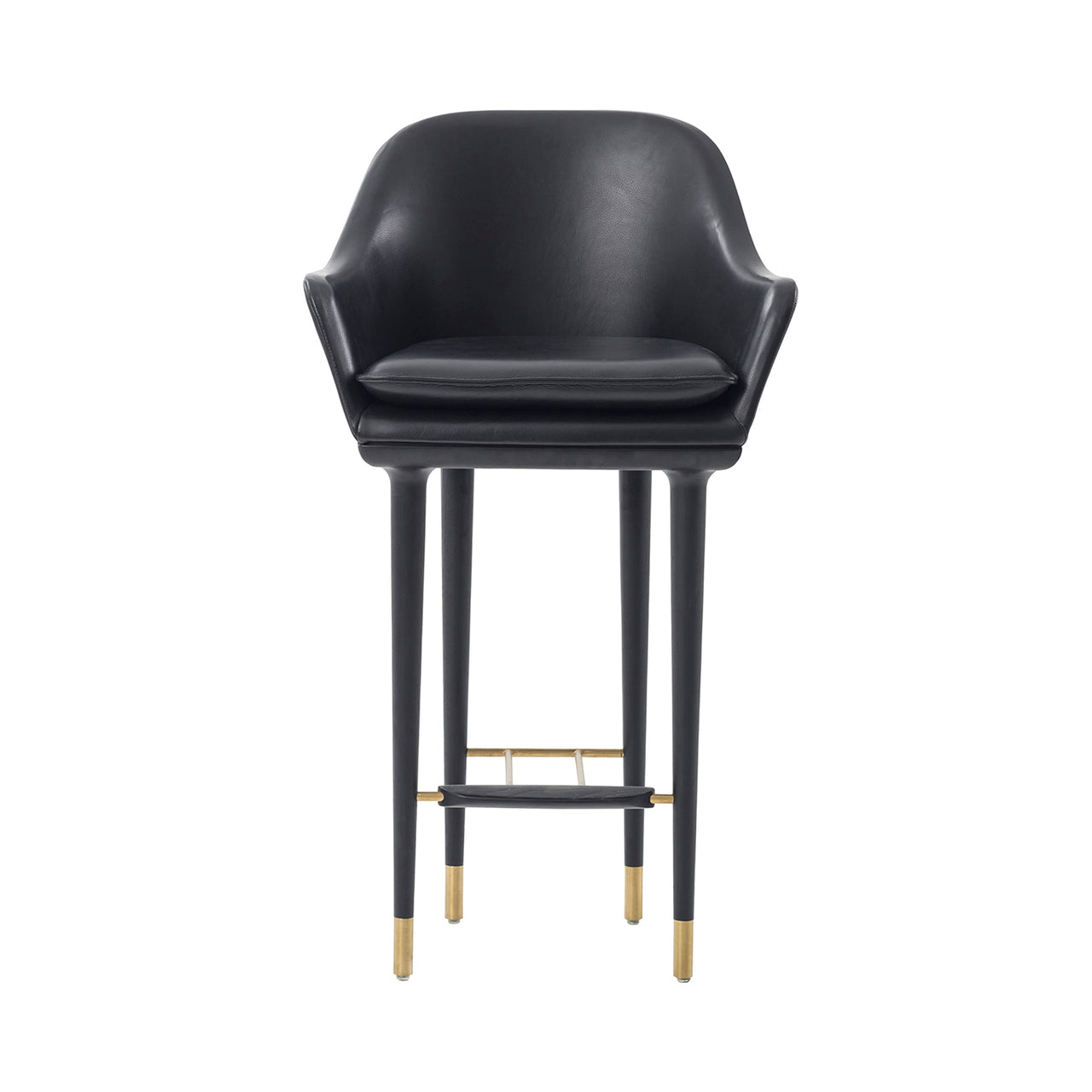 Lunar Bar Chair: Black Oak