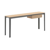 Able Desk: Wood Top + 1 Drawer - Oak + Oak