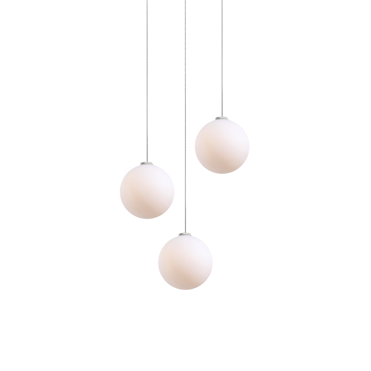 Glass 120. 03 Chandelier: Brushed Aluminum