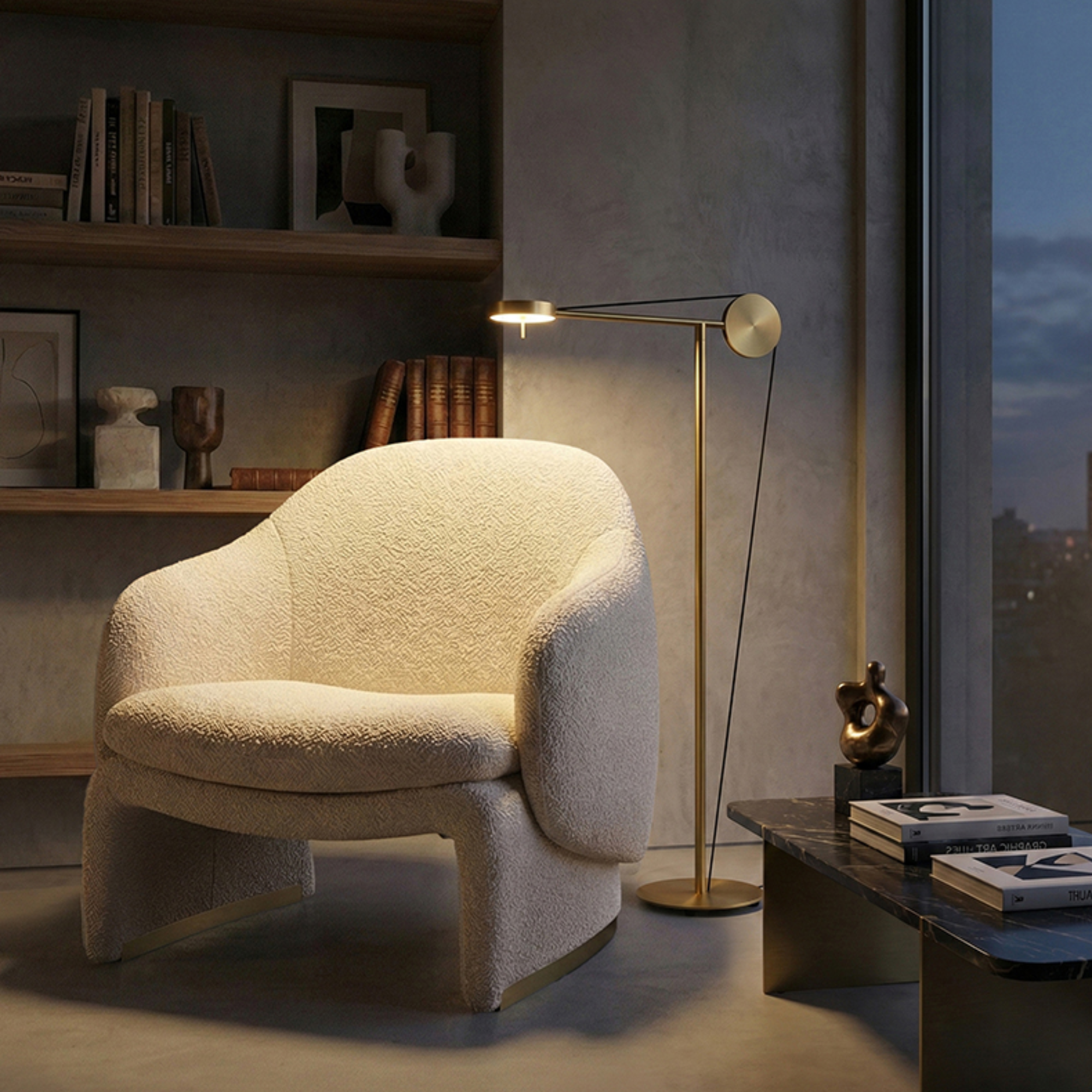 Cercle & Trait Standing Reading Lamp