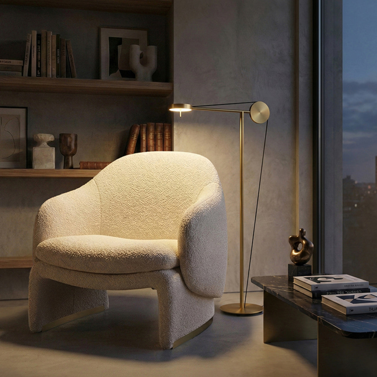 Cercle & Trait Standing Reading Lamp