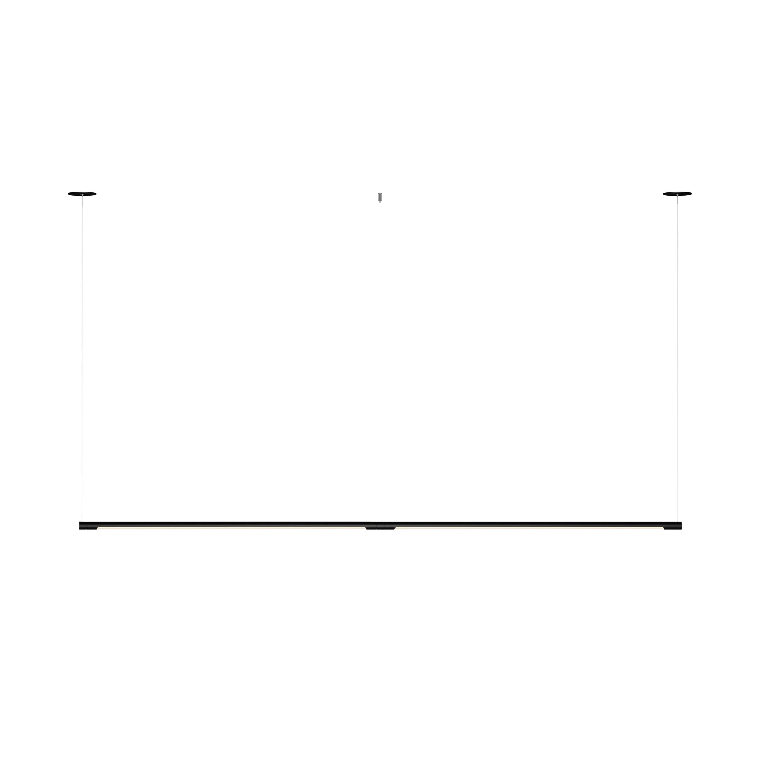 Form. 02 Linear Suspension 4ft: Matte Black + Canopy Plate 2X
