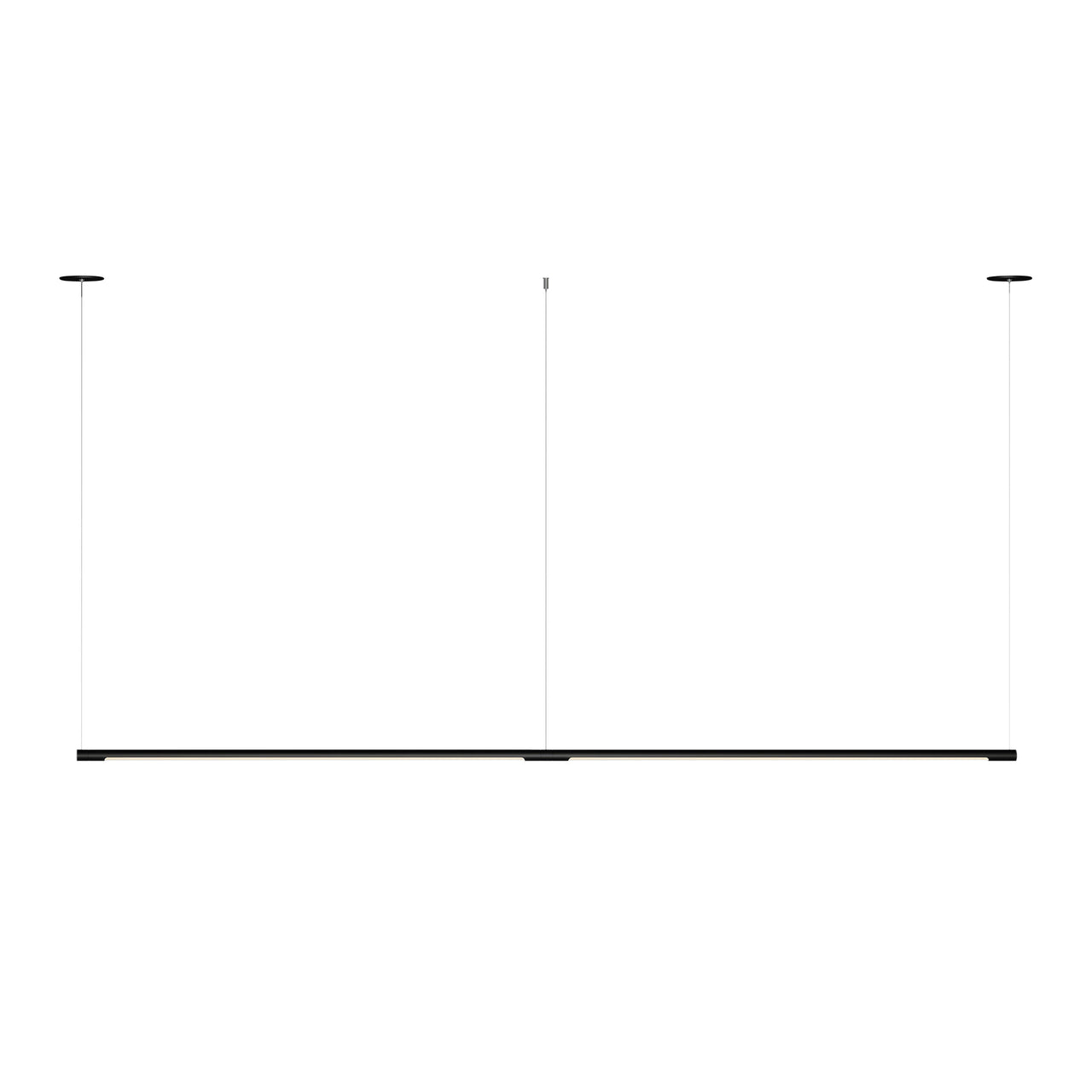 Form. 02 Linear Suspension 6ft: Matte Black + Canopy Plate 2X
