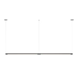 Form. 02 Linear Suspension 6ft: Matte Black + Canopy Plate 2X