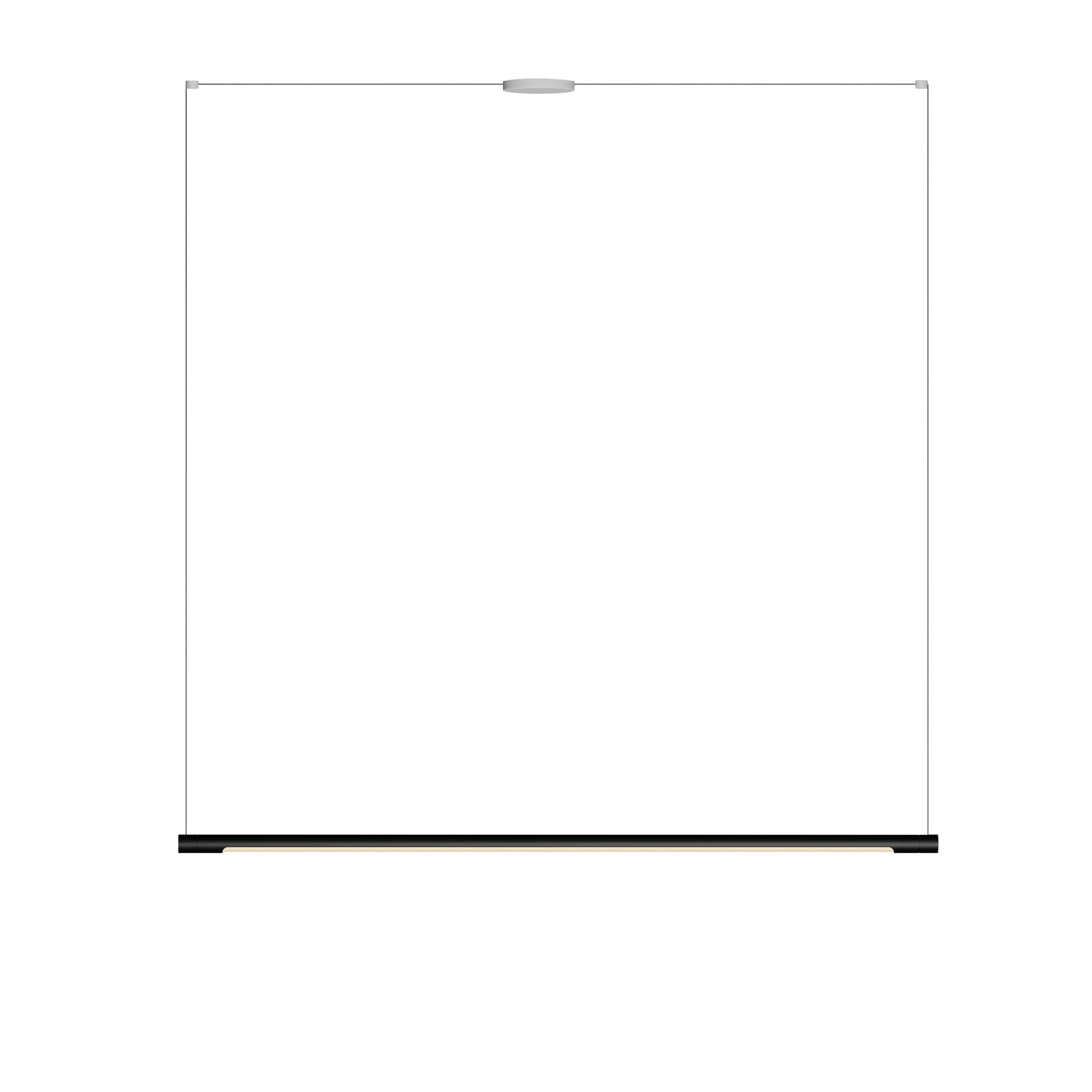Form. Linear Suspension 6ft With Centre Canopy: Matte Black + Matte White