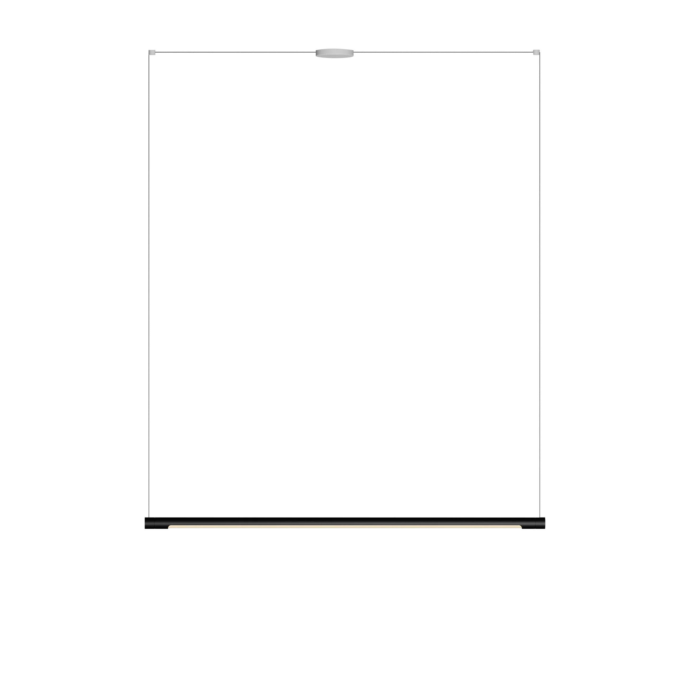 Form. Linear Suspension 4ft with Centre Canopy: Matte Black + Matte White