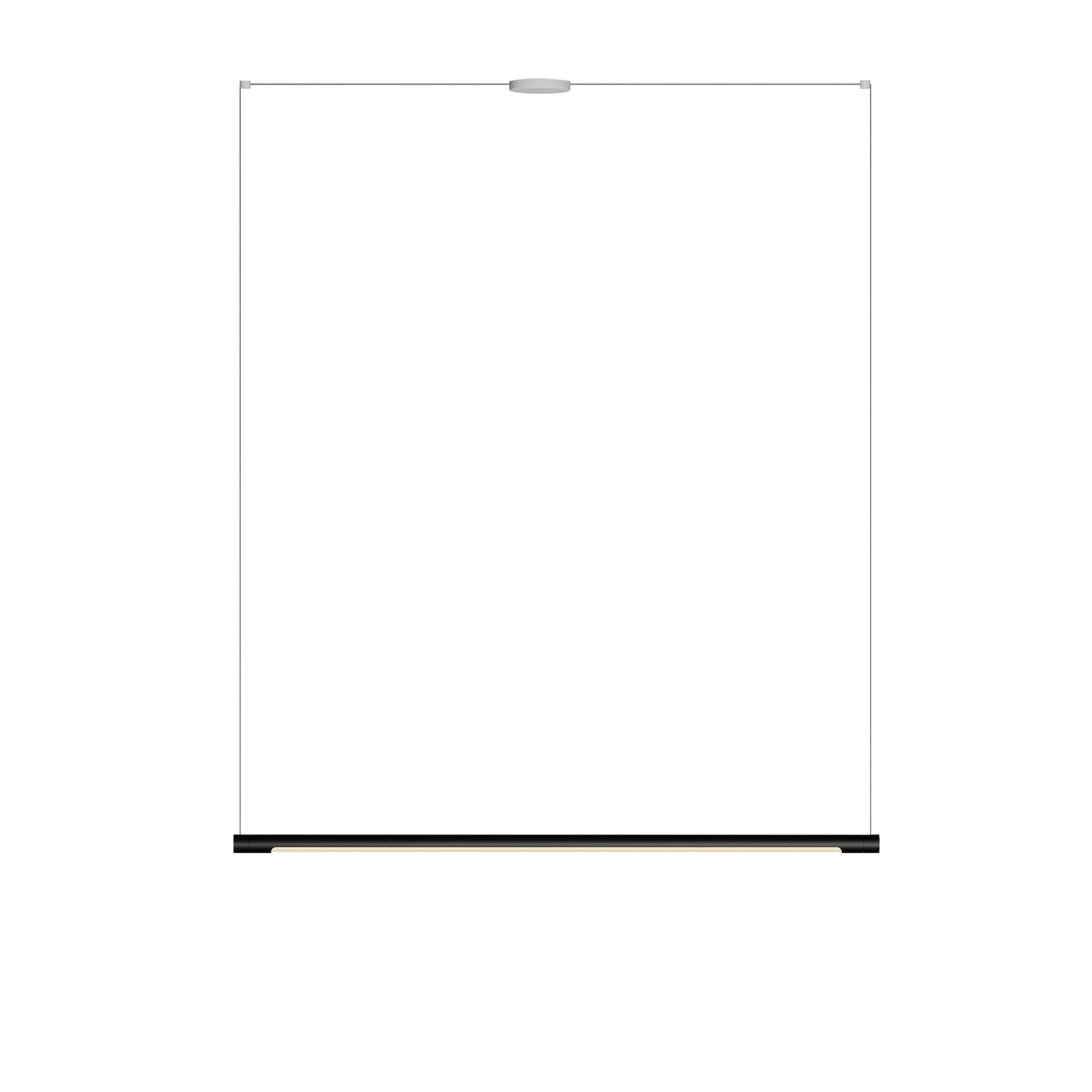 Form. Linear Suspension 4ft with Centre Canopy: Matte Black + Matte White