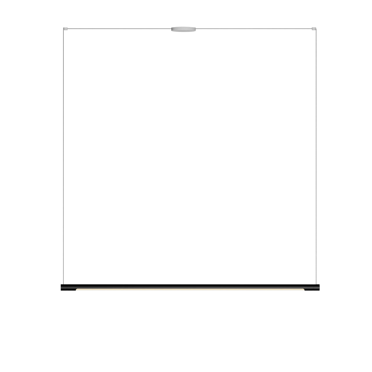 Form. Linear Suspension 6ft With Centre Canopy: Matte Black + Matte White