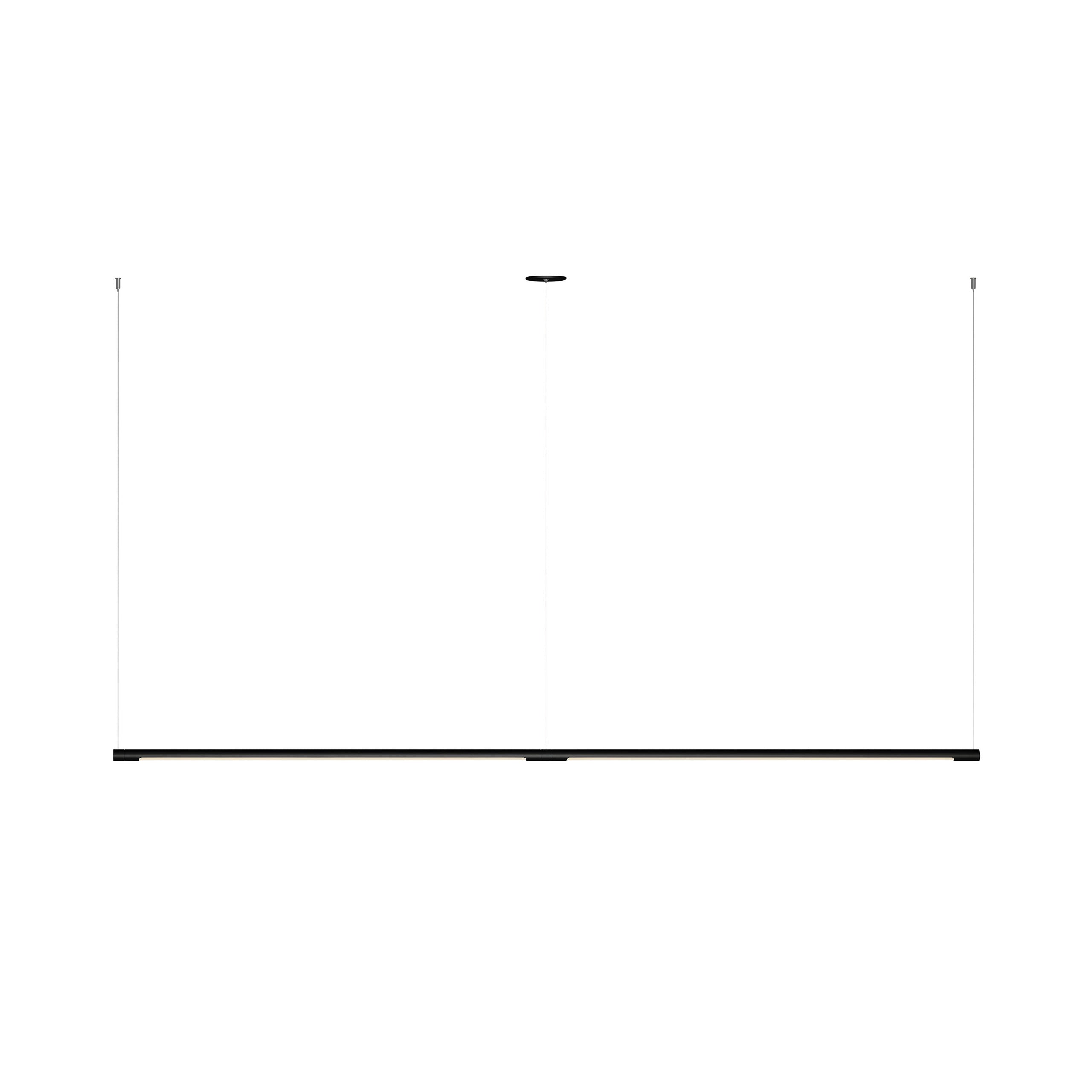 Form. 02 Linear Suspension 4ft: Matte Black + Canopy Plate Centre