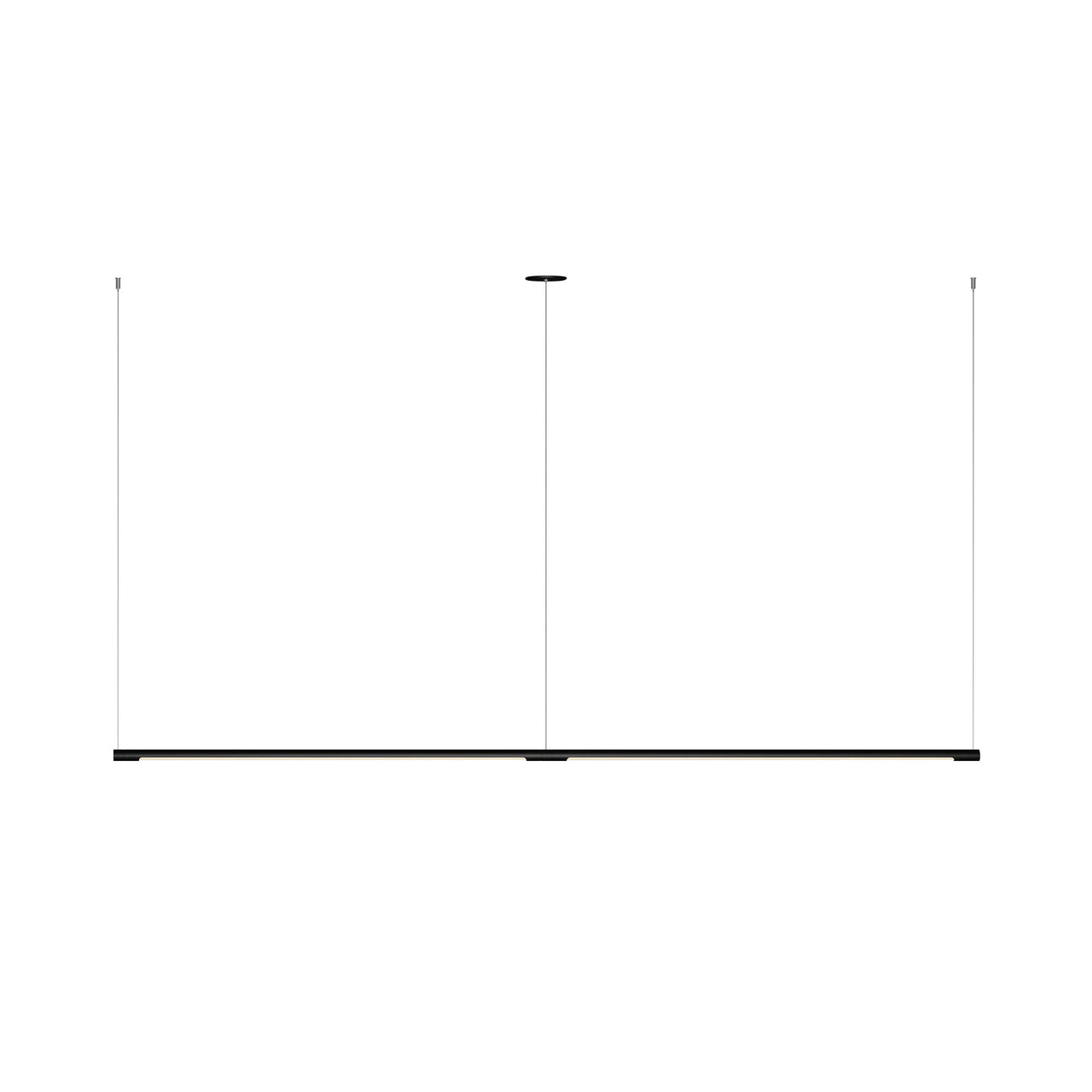 Form. 02 Linear Suspension 4ft: Matte Black + Canopy Plate Centre