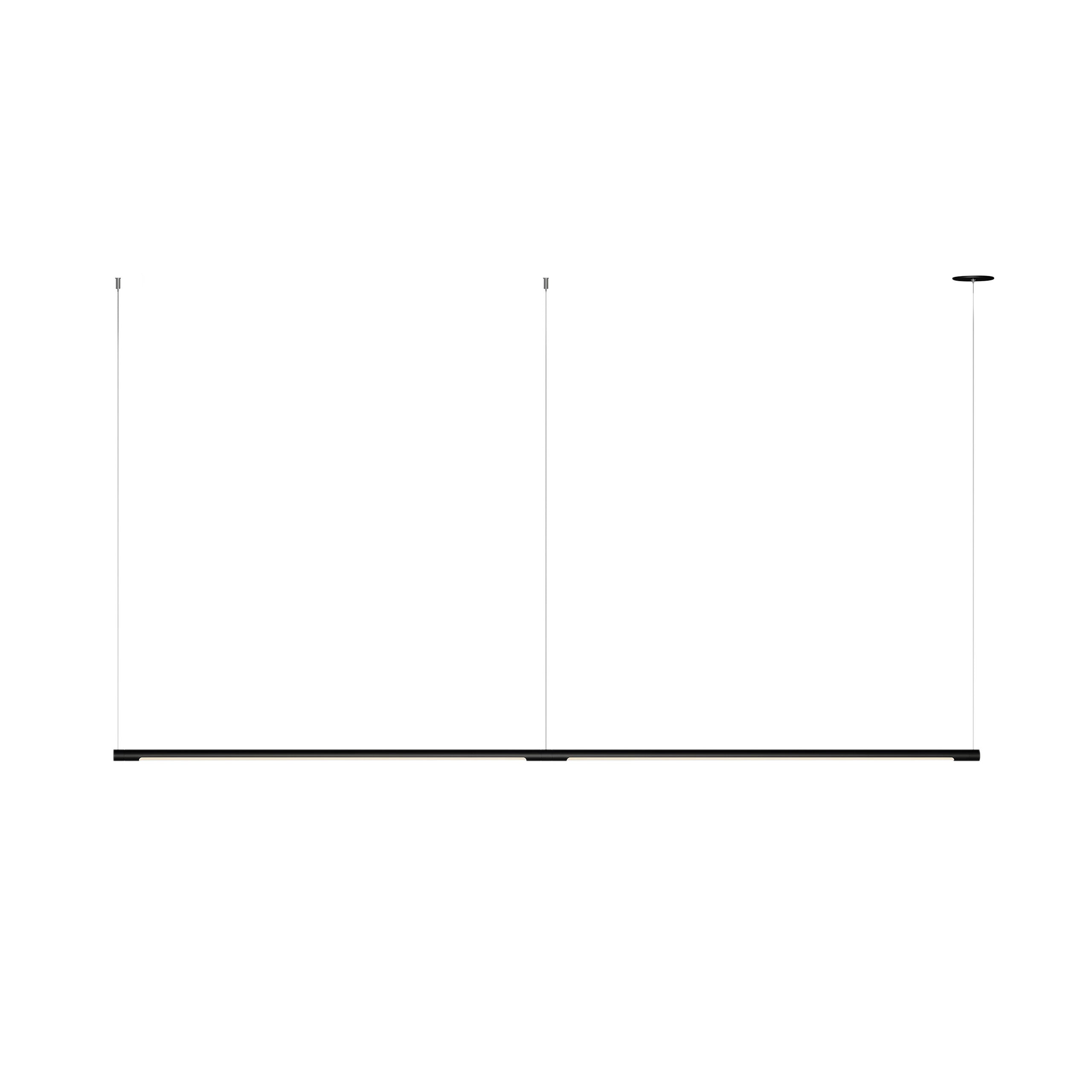 Form. 02 Linear Suspension 4ft: Matte Black + Canopy Plate
