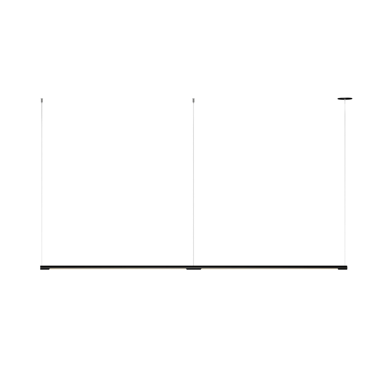 Form. 02 Linear Suspension 4ft: Matte Black + Canopy Plate