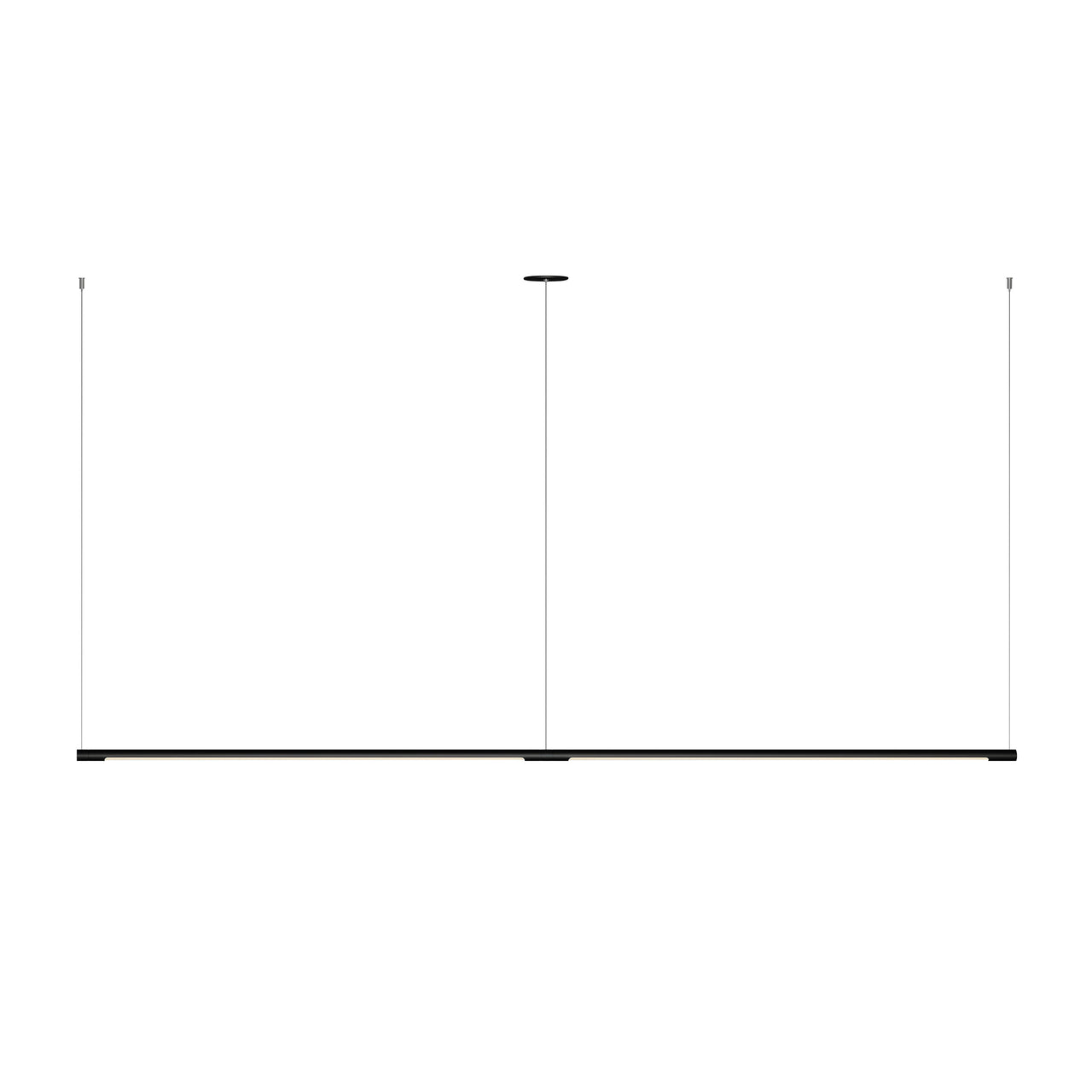 Form. 02 Linear Suspension 6ft: Matte Black + Canopy Plate Centre