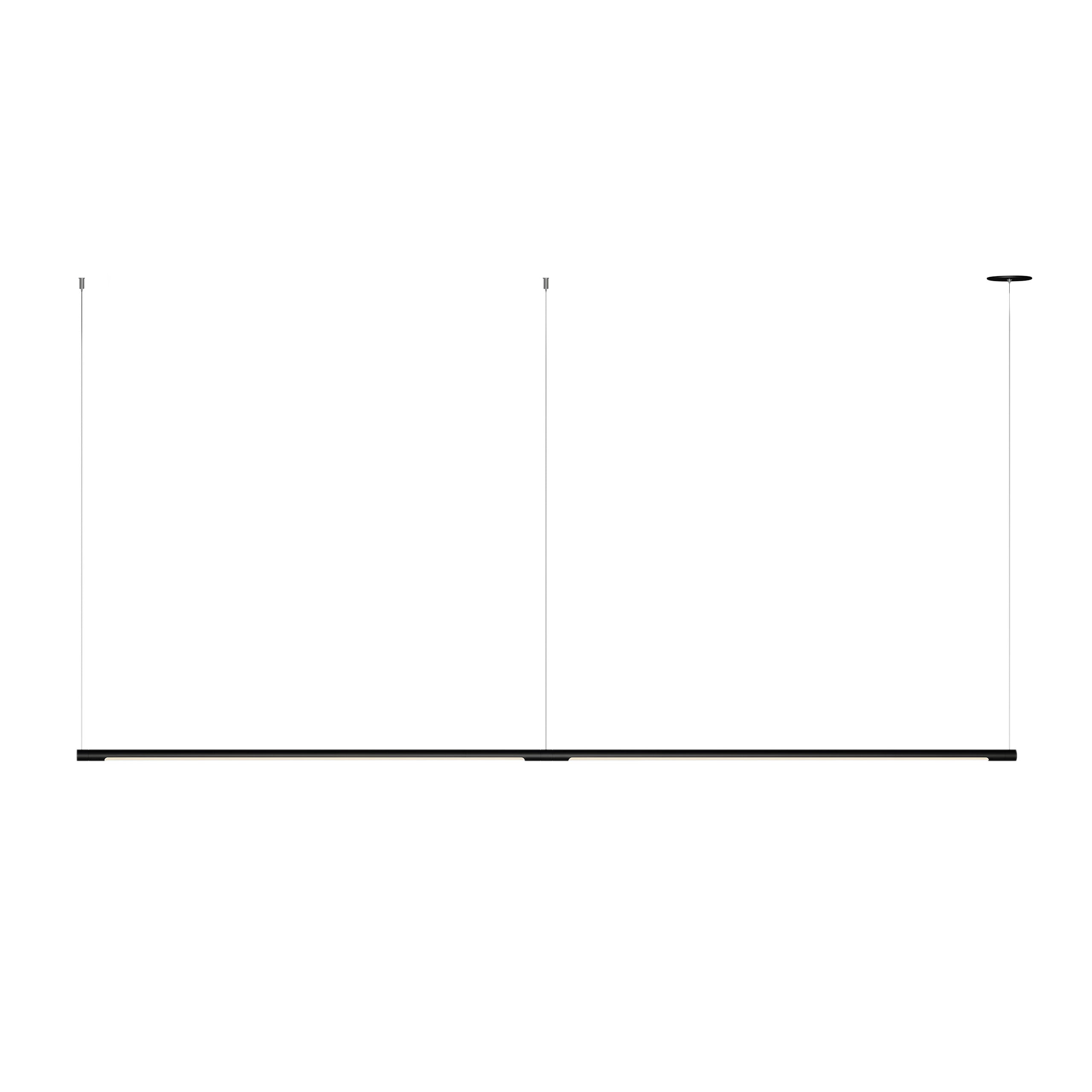 Form. 02 Linear Suspension 6ft: Matte Black + Canopy Plate