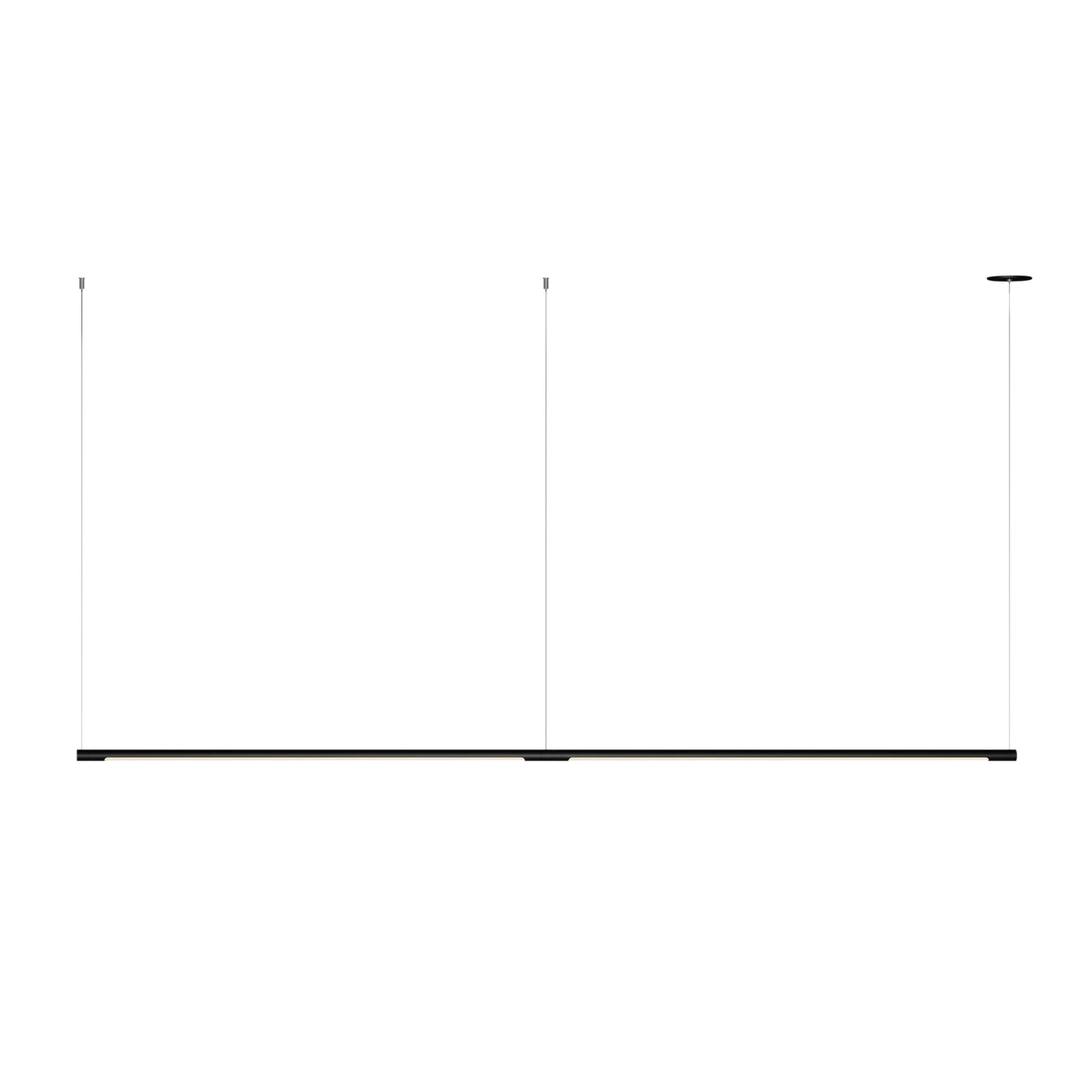 Form. 02 Linear Suspension 6ft: Matte Black + Canopy Plate