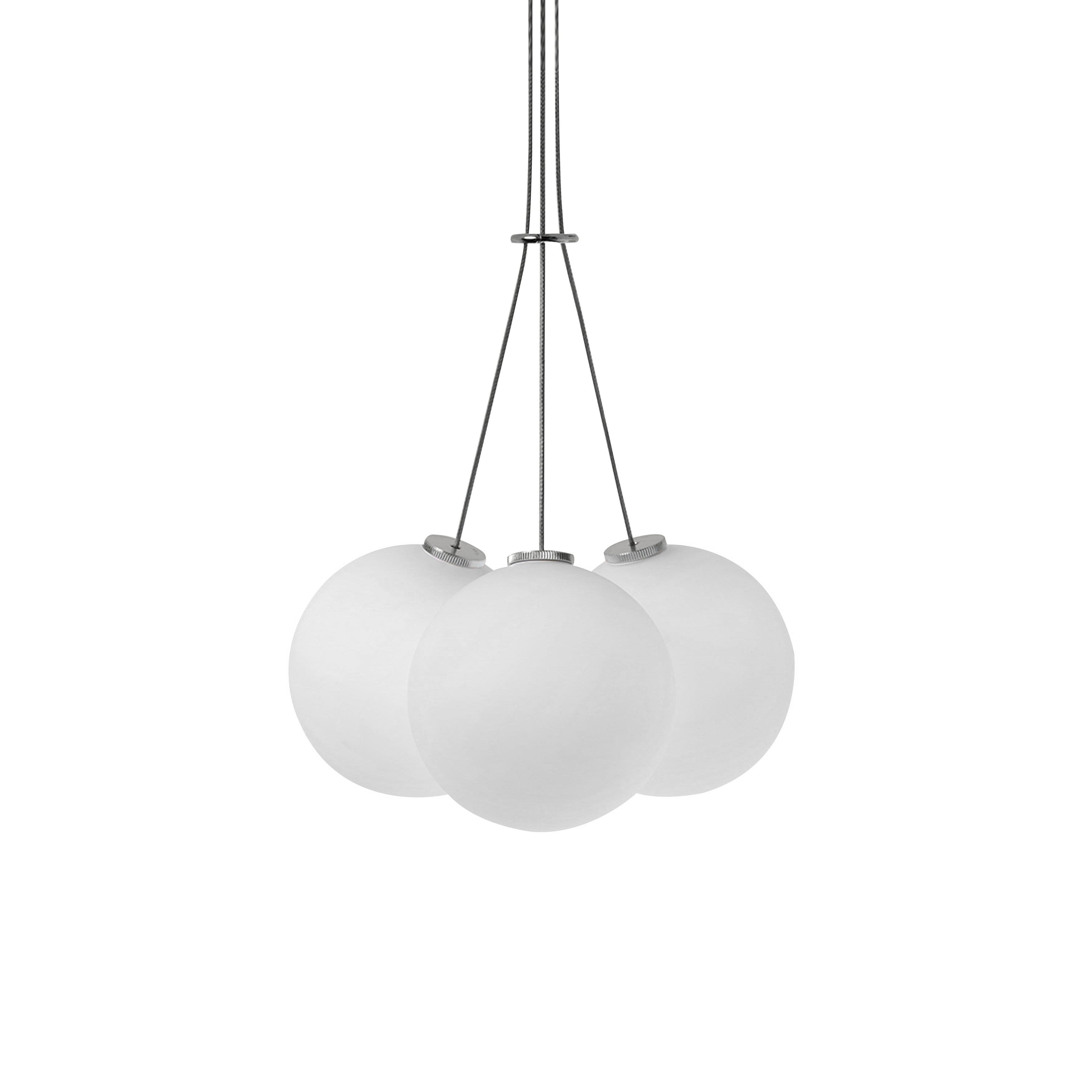 Glass 120. 03R Chandelier: Brushed Aluminum