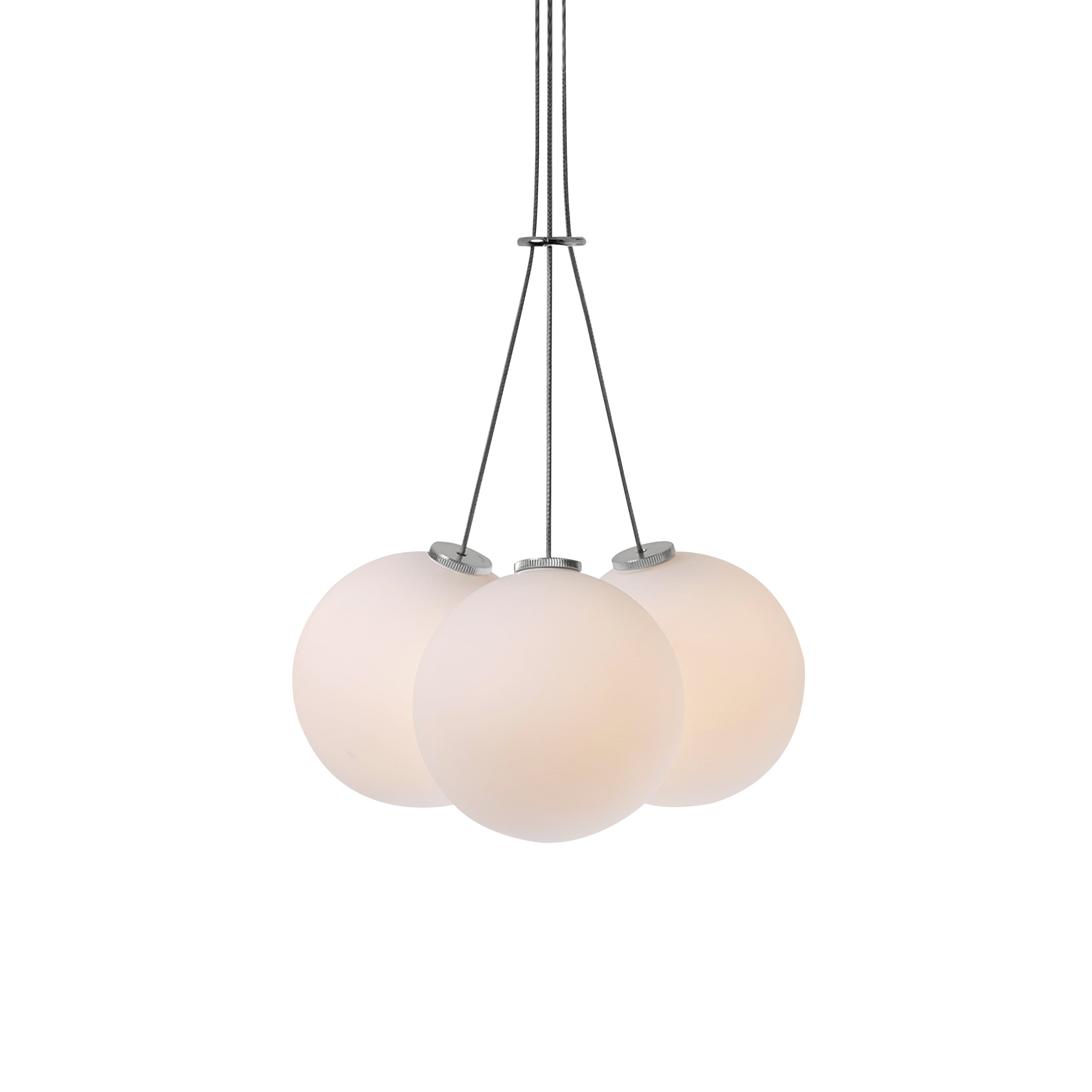 Glass 120. 03R Chandelier: Brushed Aluminum