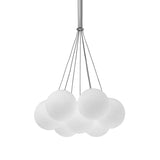Glass 120. 07R Chandelier: Brushed Aluminum