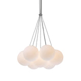 Glass 120. 07R Chandelier: Brushed Aluminum