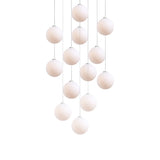 Glass 120. 13 Chandelier: Brushed Aluminum