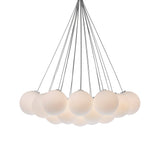 Glass 120. 19R Chandelier: Brushed Aluminum