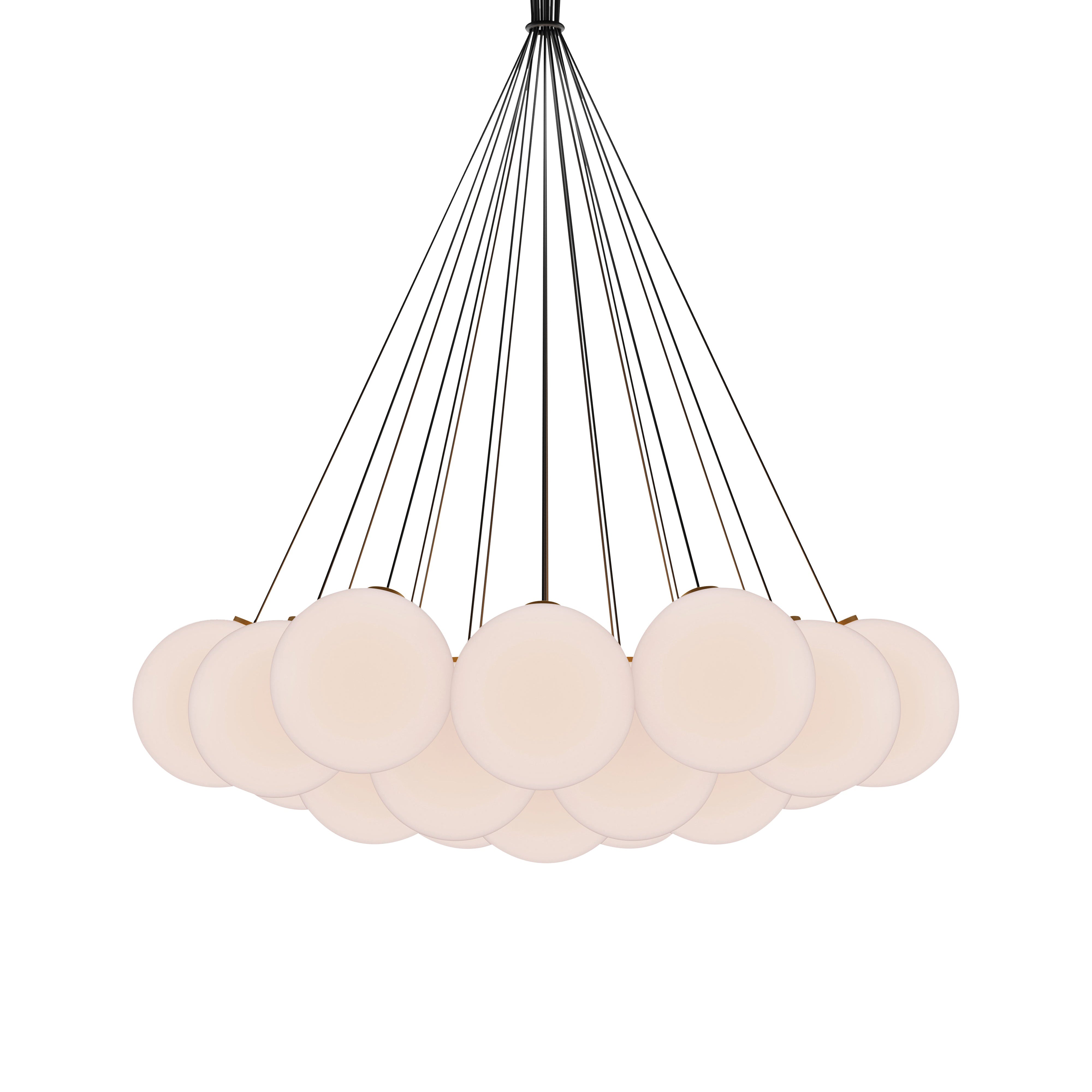 Glass 120. 19R Chandelier: Brushed Brass