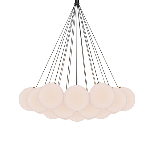 Glass 120. 19R Chandelier: Brushed Brass