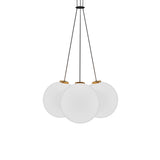 Glass 120. 03R Chandelier: Brushed Brass