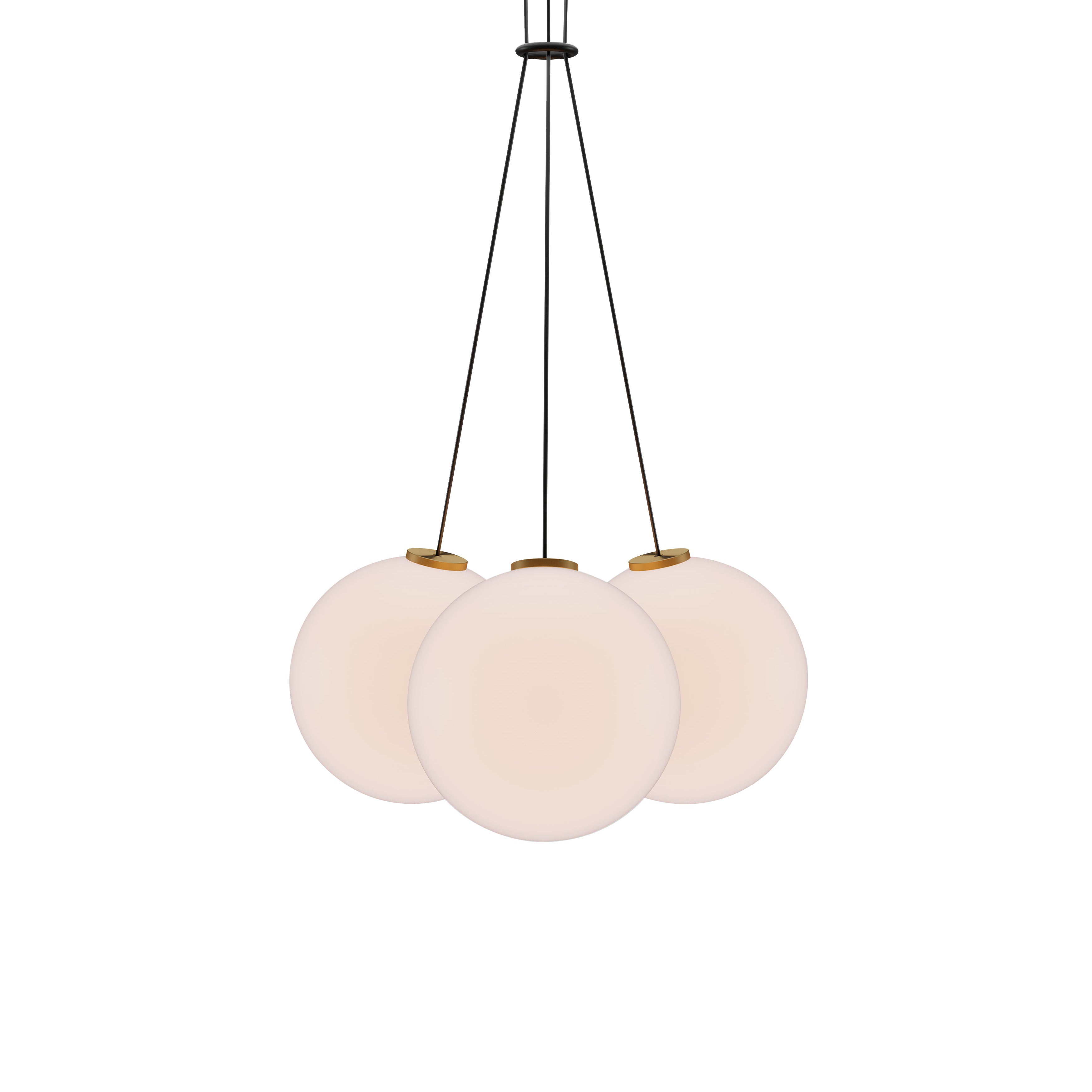Glass 120. 03R Chandelier: Brushed Brass
