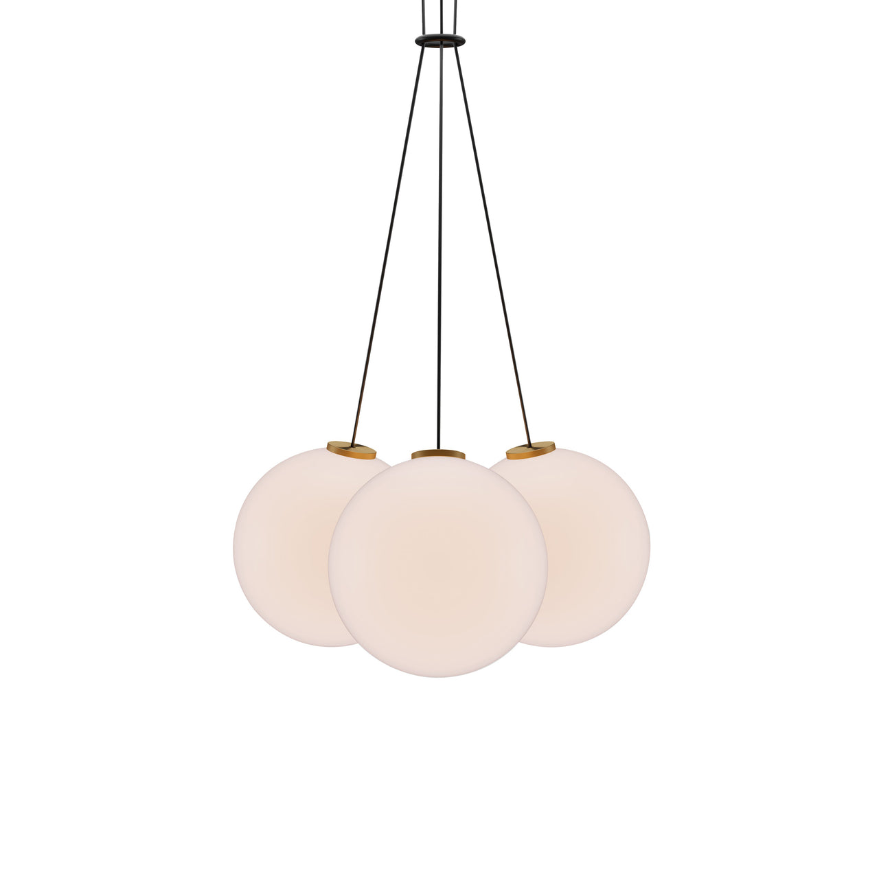 Glass 120. 03R Chandelier: Brushed Brass