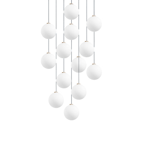 Glass 120. 13 Chandelier: Brushed Brass