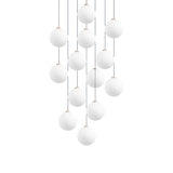 Glass 120. 13 Chandelier: Brushed Brass