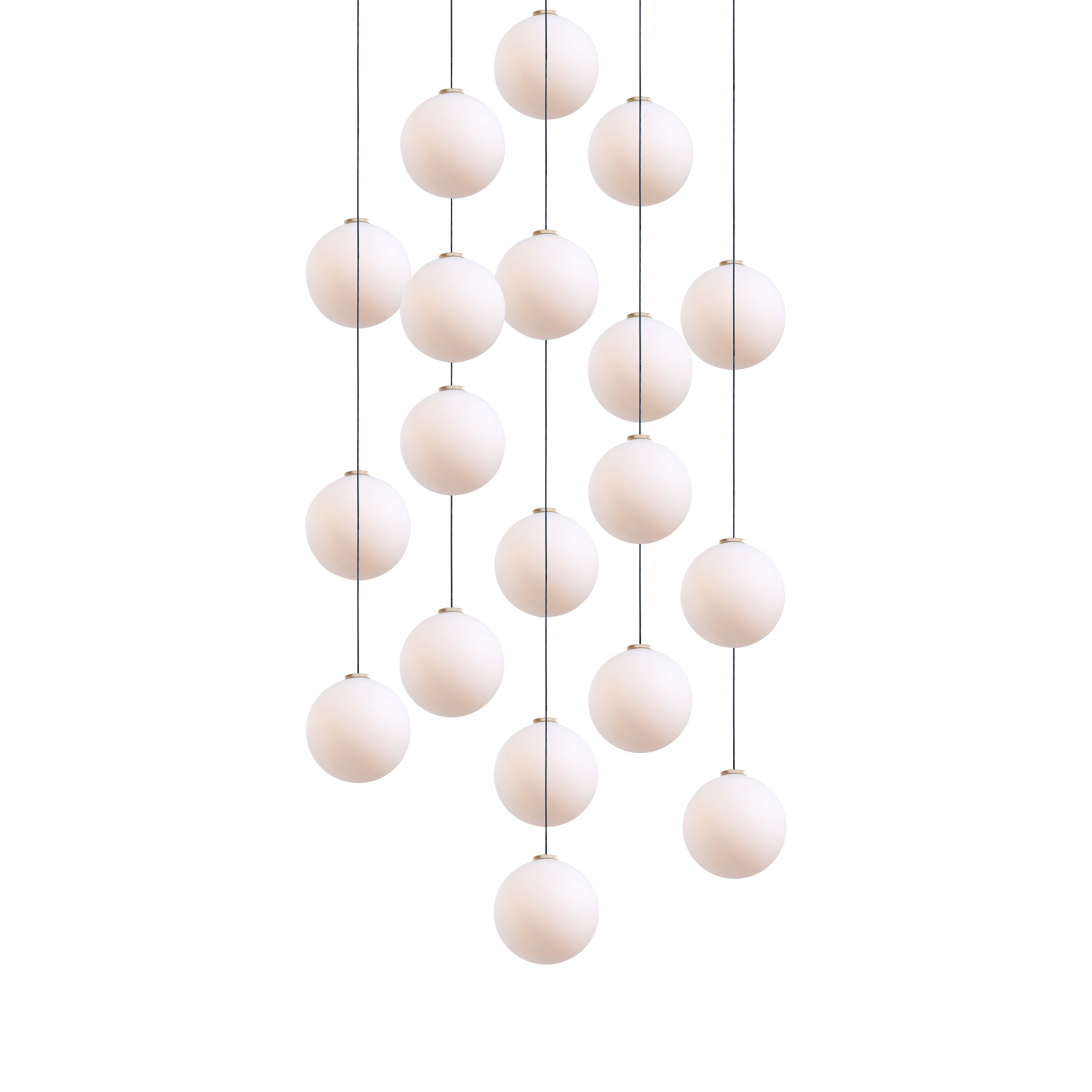 Glass 120. 19 Chandelier: Brushed Brass