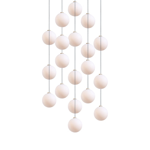 Glass 120. 19 Chandelier: Brushed Brass