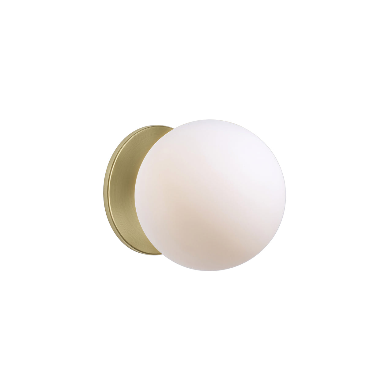 Glass 120. Wall Sconce: Brushed Brass