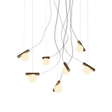 Node. 07 Chandelier: Brushed Antique Brass