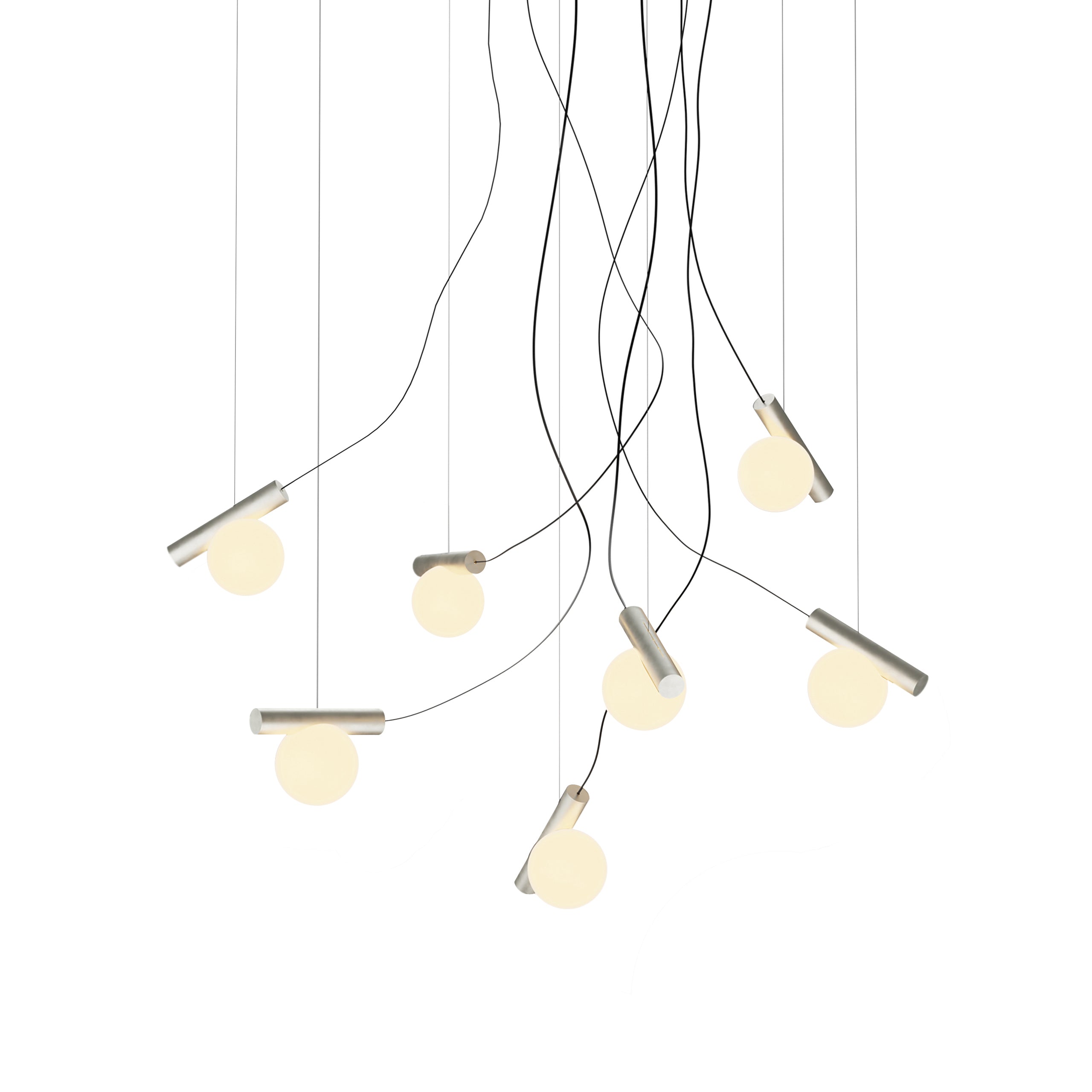 Node. 07 Chandelier: Brushed Nickel