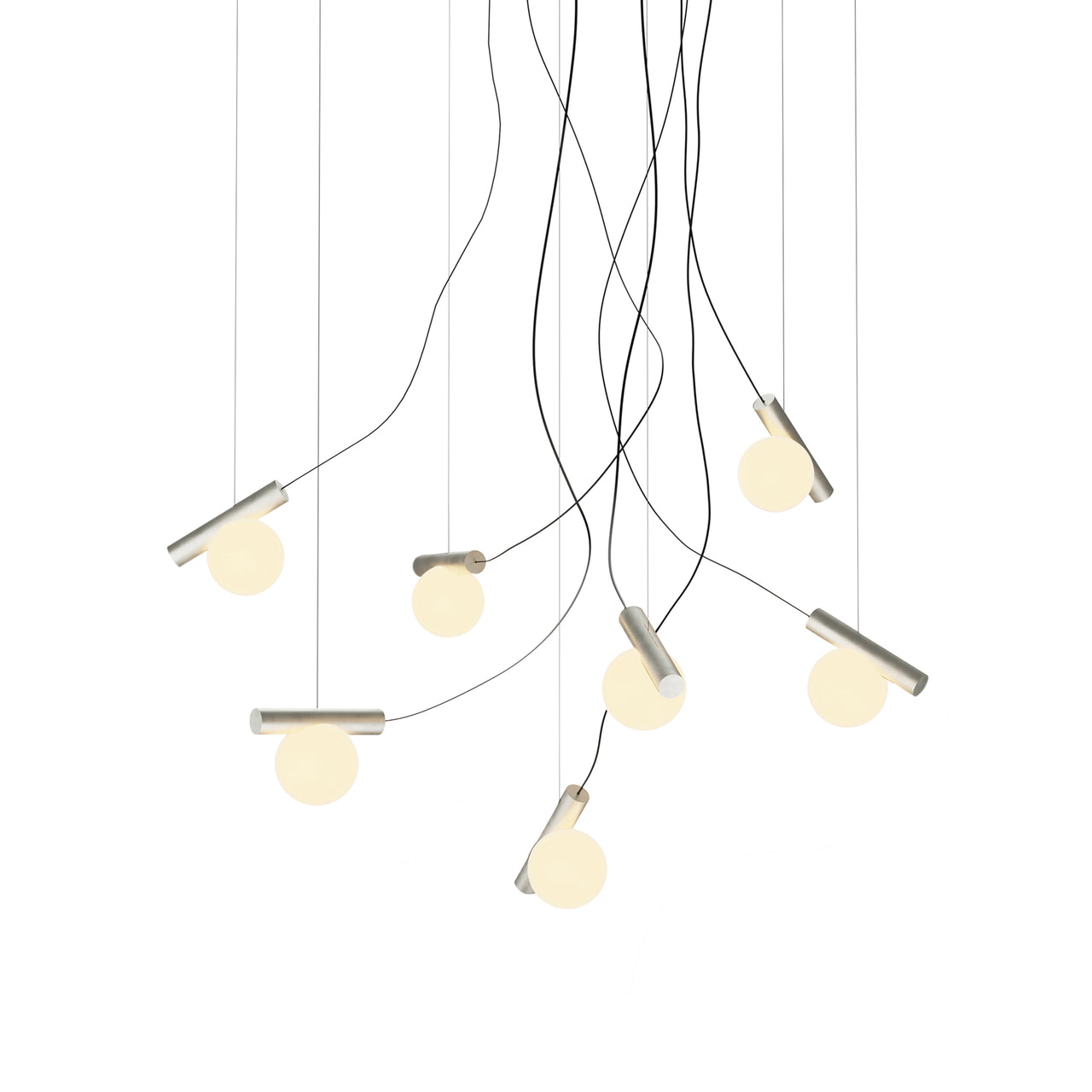 Node. 07 Chandelier: Brushed Nickel