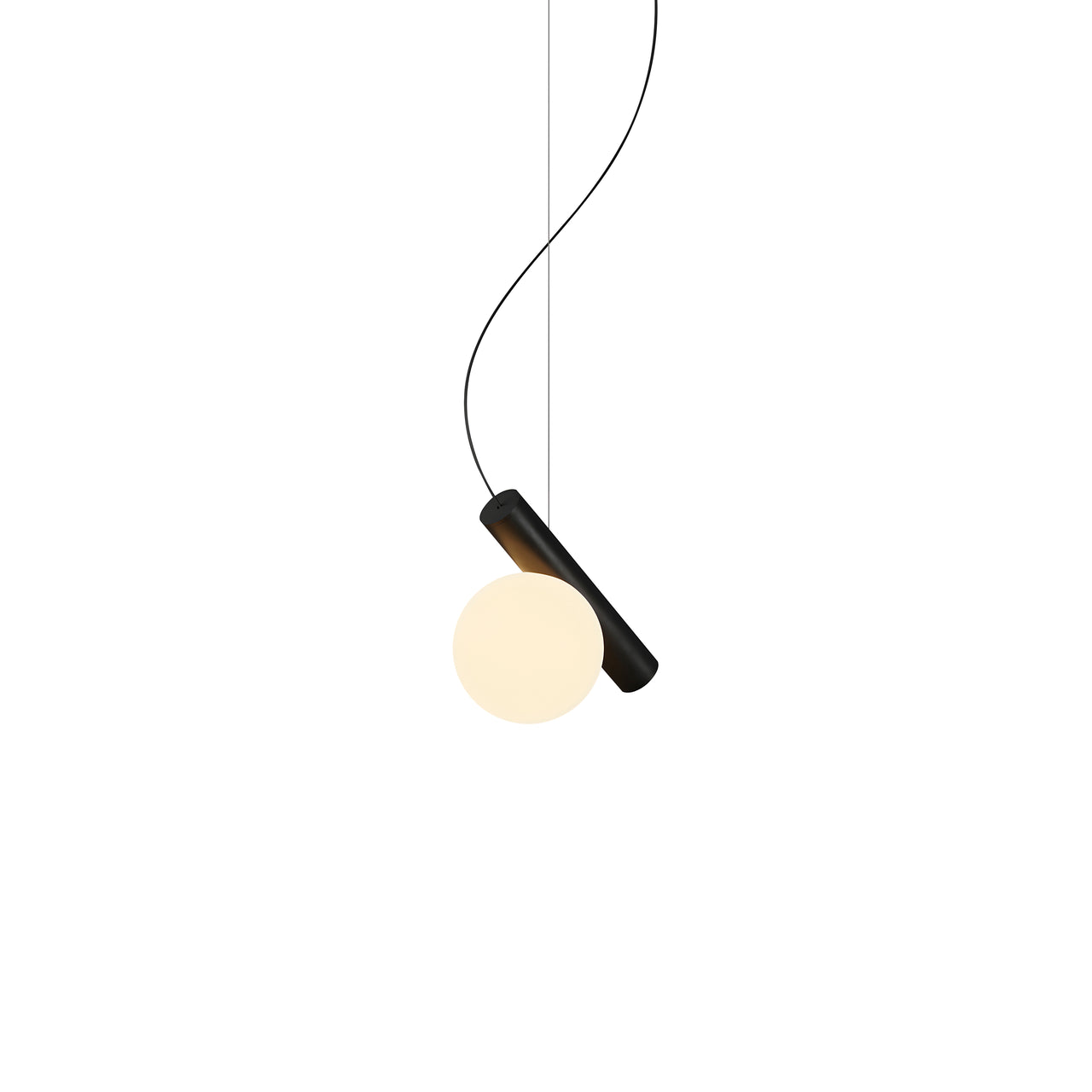 Node. Single Pendant: Matte Black