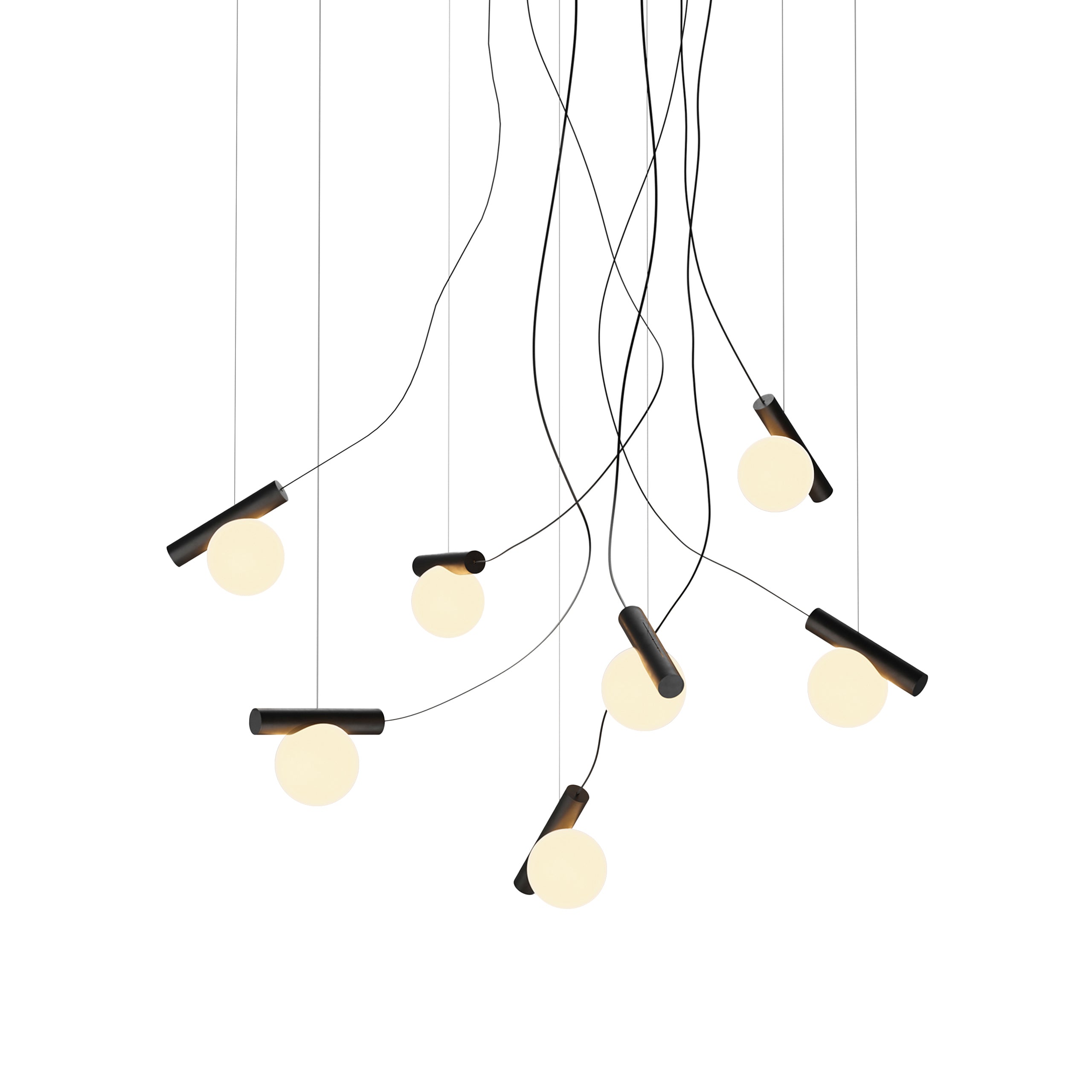 Node. 07 Chandelier: Matte Black