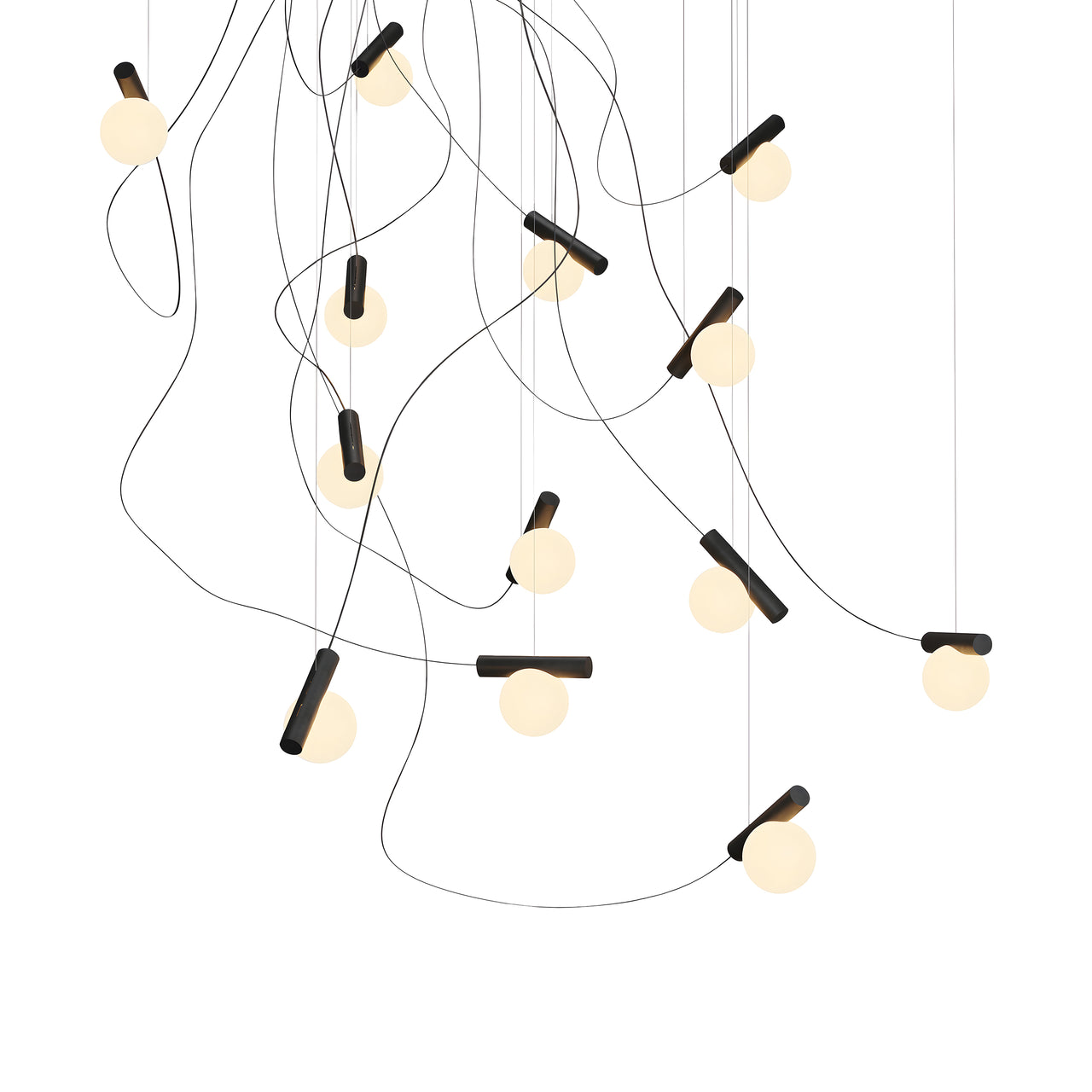 Node. 13 Chandelier: Matte Black