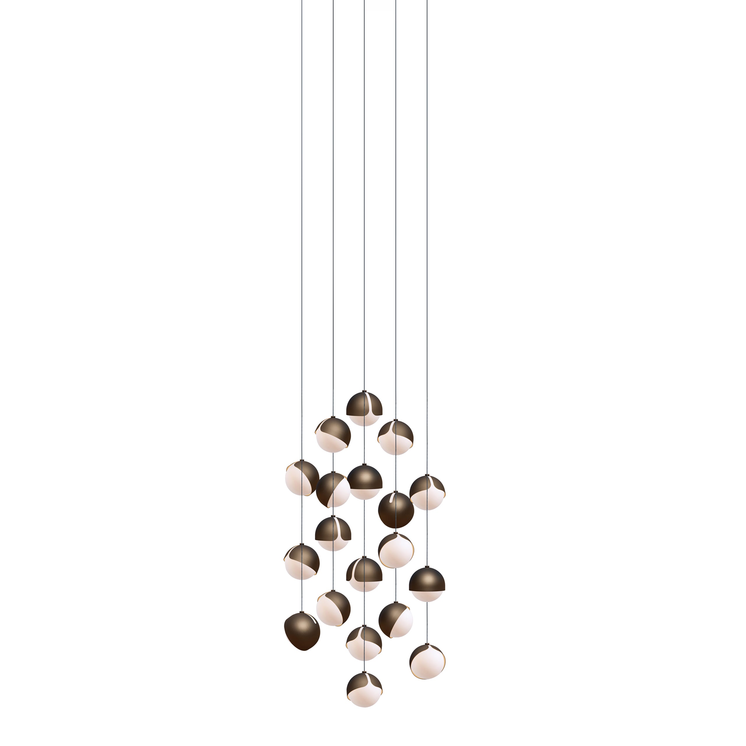 Ohm. 19 Chandelier: Brushed Bronze