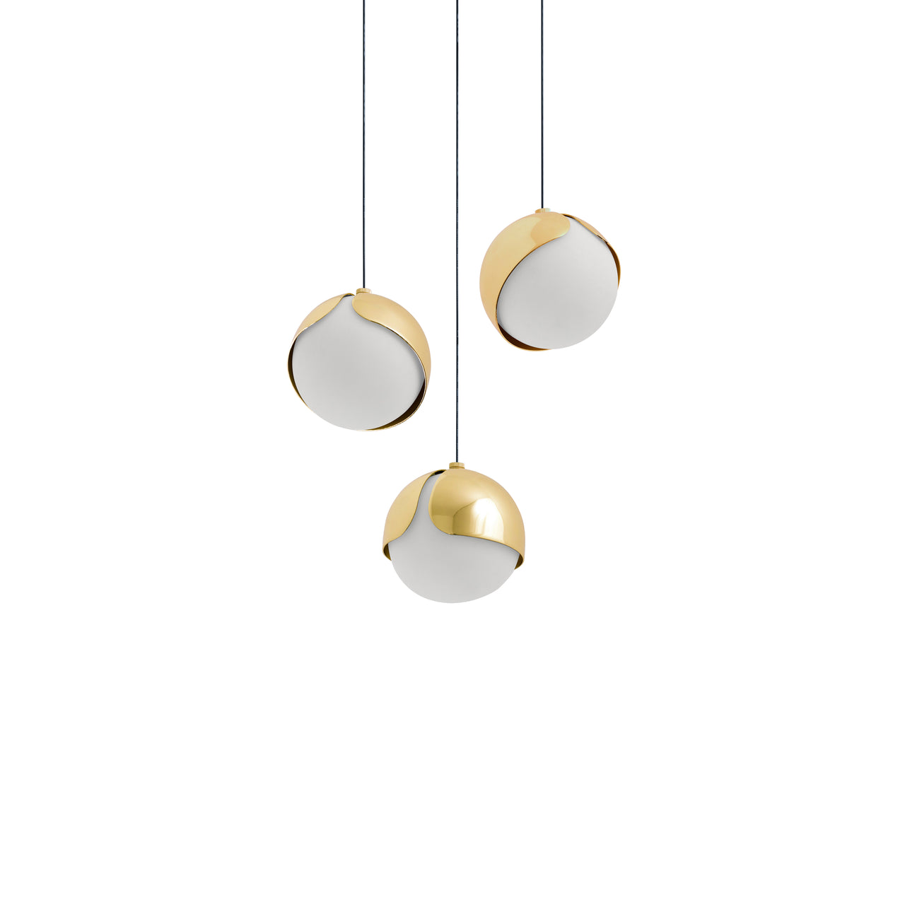 Ohm. 03 Chandelier: Polished Brass