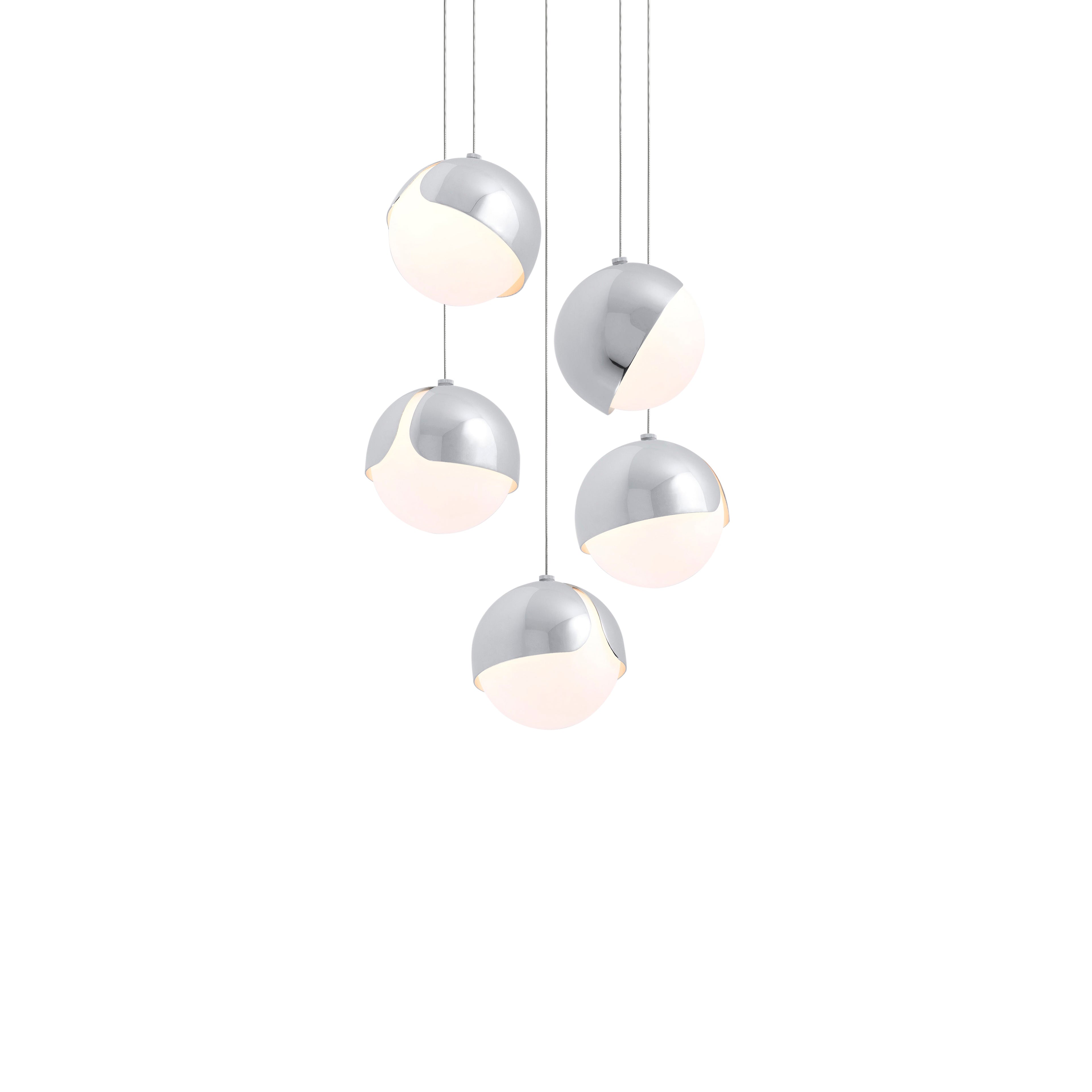 Ohm. 05 Chandelier: Polished Chrome